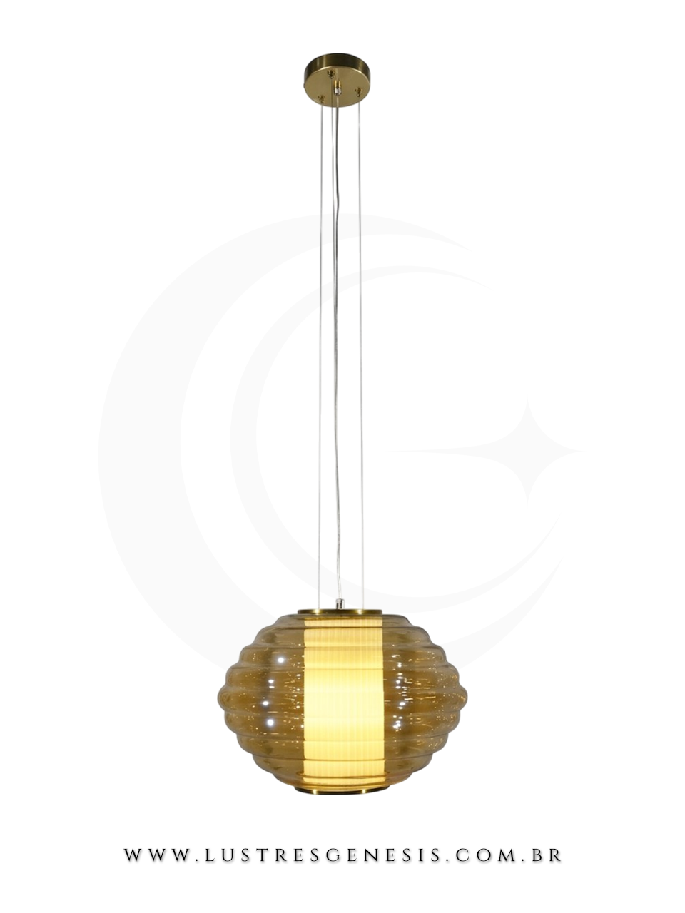 Pendente Metal Bronze e Vidro Transparente Ø30x20cm Soquete E27 Cabo 2m, Cabeceira de Cama, Banheiro, Lavabo, Bancada de Cozinha